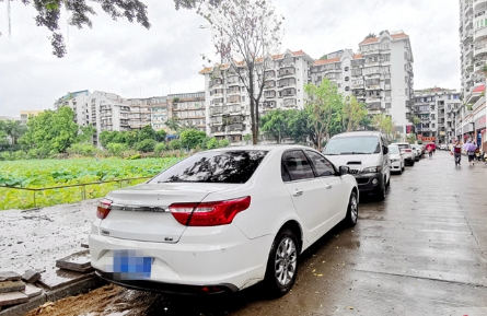 潘塘公园附近道路小车违停现象突出