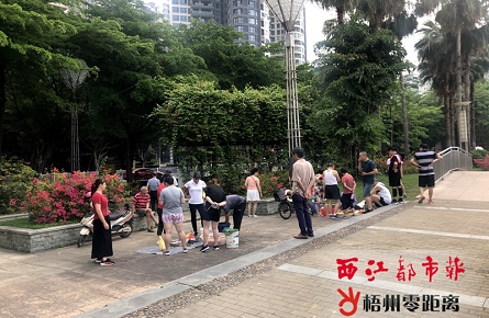 西堤公园成了卖鱼集市