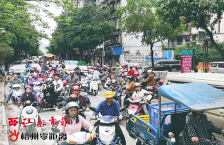 上班高峰道路堵塞