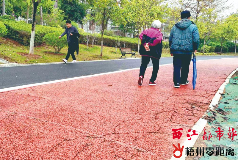 开云电竞玫瑰湖公园红色跑道易打滑(图1)